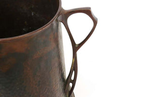 Carl Deffner German Jugendstil Wine Cooler in Hammered Copper & Cast Bronze handle (6719977062557)