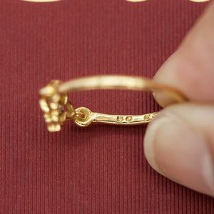 Cartier Hindu Floral Ring in Gold with Diamonds Inside Detail 2 (6719957991581)