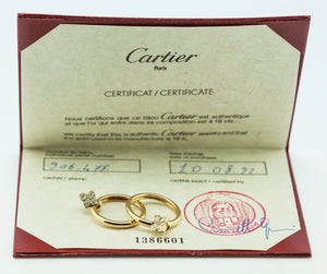 Cartier Hindu Flower Hoop Earrings with Diamonds in Yellow Gold Certificate (6719836979357)