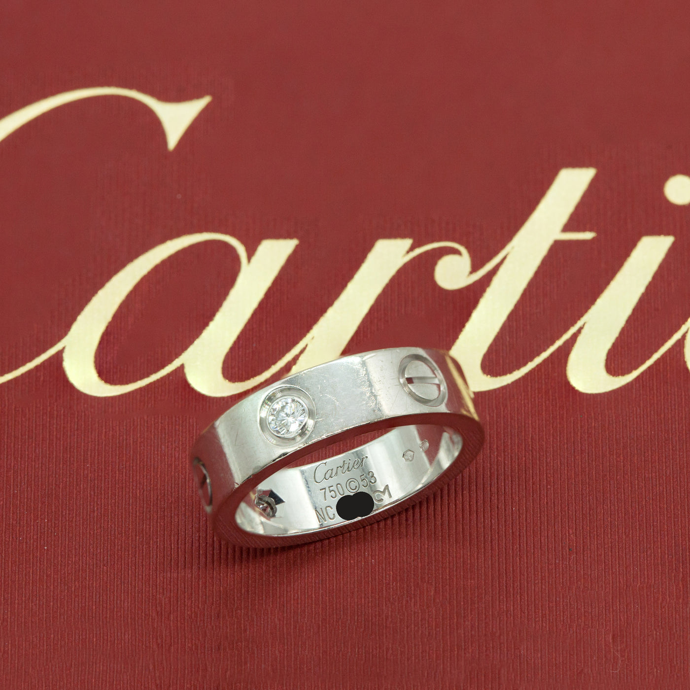 CRN4210400 - LOVE ring, diamond-paved - White gold, diamonds - Cartier