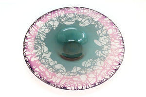 Cheryl Takacs Canadian Studio Art Glass Compote  top (6719854215325)
