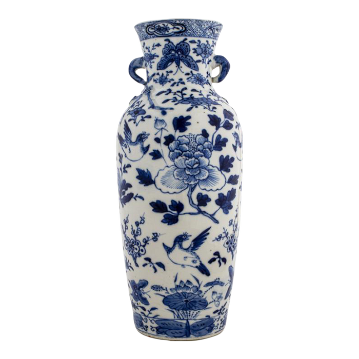 Chinese Export Blue & White Porcelain Vase