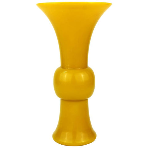 Chinese Peking Imperial Yellow Glass Vase