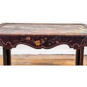 Chinese Polychrome Lacquered Side Table
