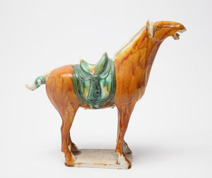 Chinese Tang Dynasty Style Glazed Ceramic Horse Figure side (6719955533981)