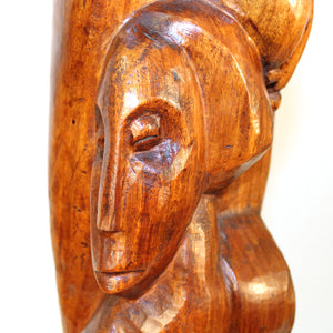 Clara Shainess 1940s Carved Wood Sculpture (6719717769373)