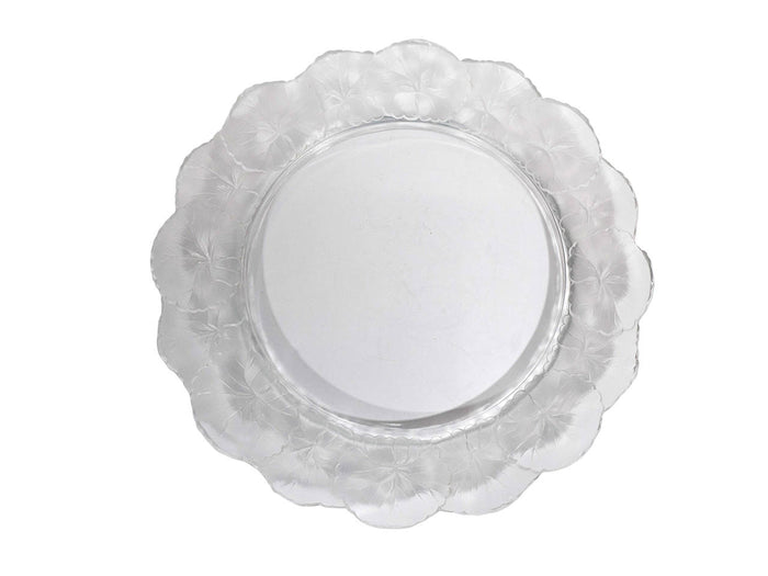 Lalique Honfleur Bowl and Dish Set in Crystal, French