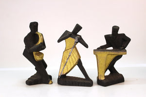Cubist Style Postmodern Ceramic Jazz Sculptures  front (6719864504477)