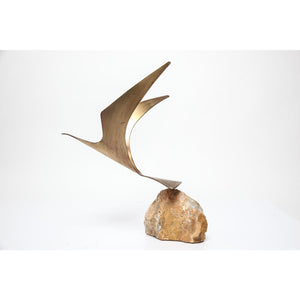 Curtis Jere Modern Brass Bird Mid-Century Sculpture (6720019562653)