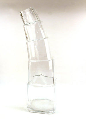 Denizli Modern Stacked Leaning Glass Vase side (6719955075229)