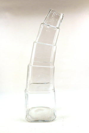 Denizli Modern Stacked Leaning Glass Vase side 2  (6719955075229)