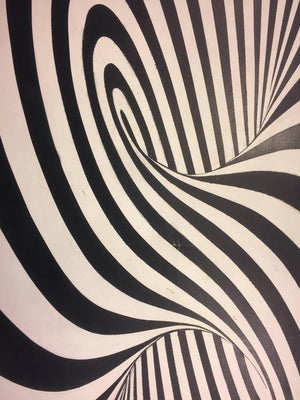 Op Art Zebra Pattern Painting in the Manner of Victor Vasarely (6719801426077)