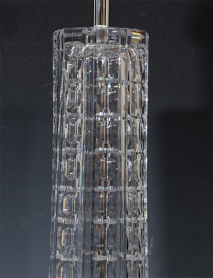 Modern 1970s Beveled Glass Lamps, Pair (6719553929373)