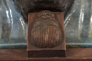 Art Nouveau Bronze and Terracotta Egyptian Burial Mask (6719801524381)
