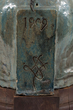 Art Nouveau Bronze and Terracotta Egyptian Burial Mask (6719801524381)