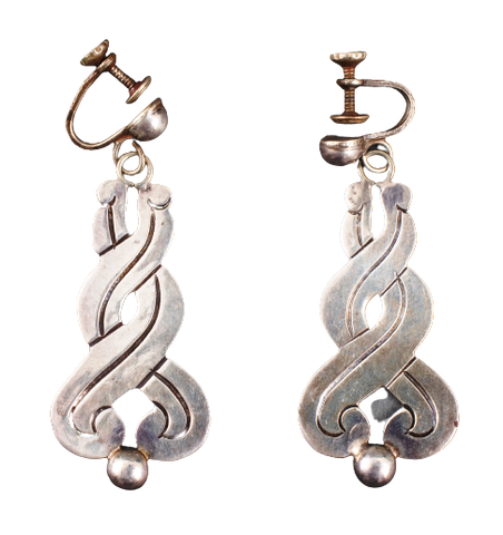 Bright Silver Filigree Mazahua Sun Earrings [EAR3285] - $170.00 : Mexico  Sterling Silver Jewelry, Proudly from Mexico to the world.