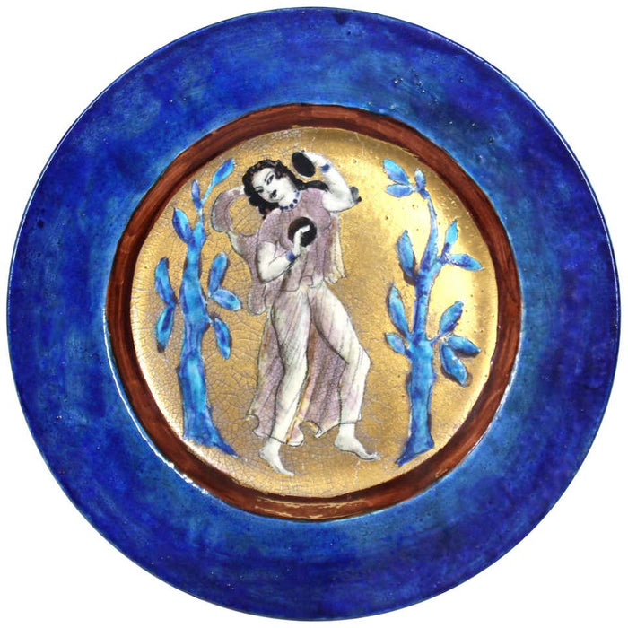 Edith Varian Cockcroft Art Deco Ceramic Charger Plate With Exotic Dancer