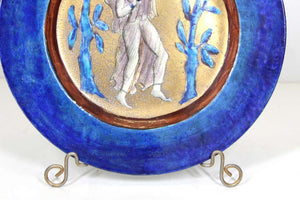 Edith Varian Cockcroft Art Deco Ceramic Charger Plate With Exotic Dancer (6720007831709)