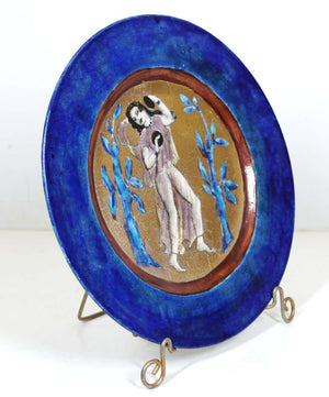 Edith Varian Cockcroft Art Deco Ceramic Charger Plate With Exotic Dancer (6720007831709)