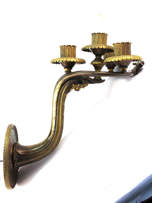 Edward F. Caldwell & Co. American Neoclassical Revival Gilt Bronze Sconces side (6719885082781)