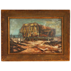 Eleanore Mizzy "Serenity" American Regionalist Oil on Canvas (6720031654045)