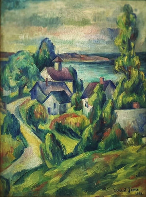Ernest Fiene A Connecticut Village Landscape Painting (6719760498845)