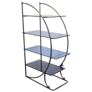 Etagere with Shelves in Blue Glass (6719801196701)