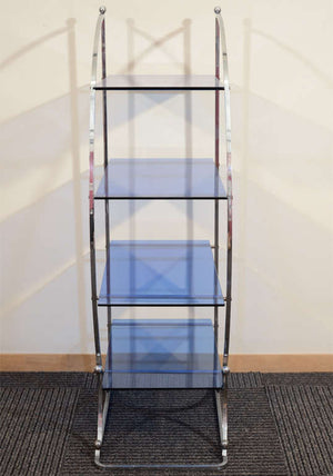 Etagere with Shelves in Blue Glass Side (6719801196701)