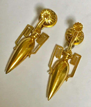 Etruscan Revival Gold Amphora Earrings