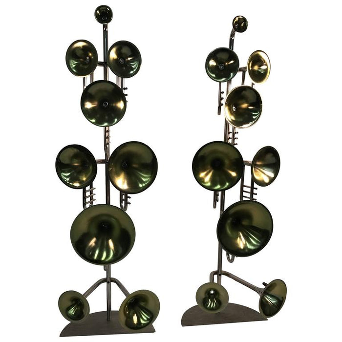 Stilnovo-Style Italian Trumpet Floor Lamps