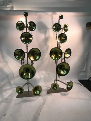 Stilnovo-Style Italian Trumpet Floor Lamps (6719803949213)