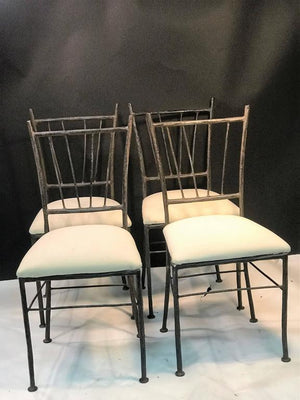 Sculptural Iron Chairs in the Manner of Giacometti (6719836848285)