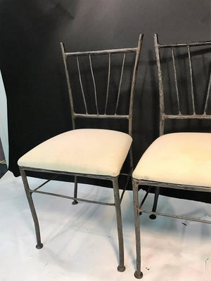 Sculptural Iron Chairs in the Manner of Giacometti (6719836848285)