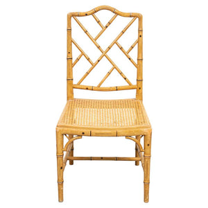 Pair of Hollywood Regency Style Faux Bamboo Side Chairs (7231875547293)