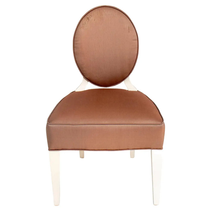 Hollywood Regency Style Cream Lacquer Side Chair
