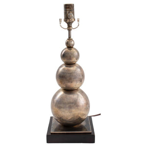Modern Silvered Metal Stacked Sphere Lamp (7419285373085)