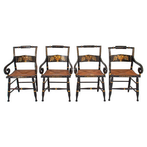 Hitchcock Chairs, Stenciled & Painted Armchairs, 4 (7420480225437)