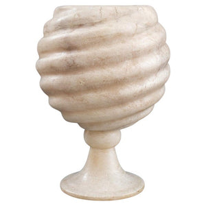 Sculptural White Plaster Uplight (8167556120883)