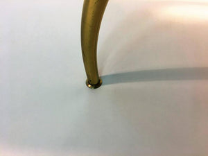 Hollywood Regency Polished Brass Vanity Stool, style of Renzo Mongiardino (6719824986269)