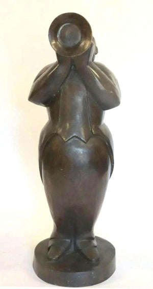 Ferdinand Parpan French Modern Life-Size Bronze Trumpet Player Sculpture