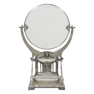 Antique Art Nouveau Silver WMF Style Mirror (6719571656861)