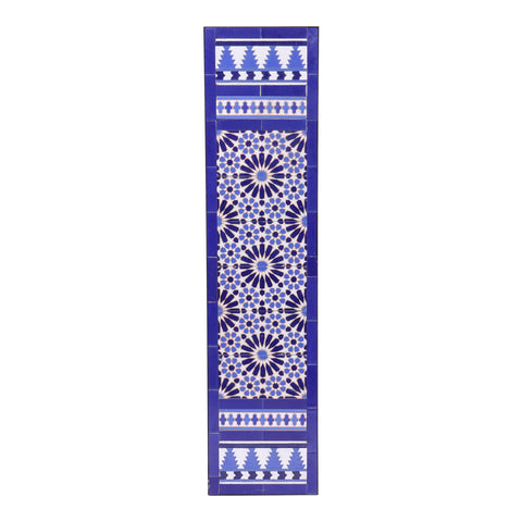 Framed Islamic Middle Eastern Glazed Tiles Panel