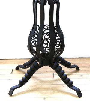 French Art Deco Wrought Iron and Brass Planter Stand (6720006389917)