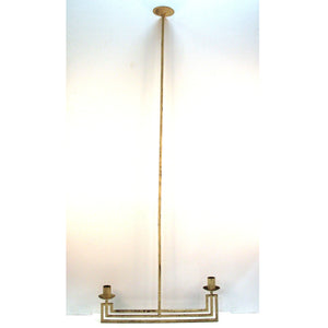 French Modernist Architectural Hanging Light Fixture (6719765119133)
