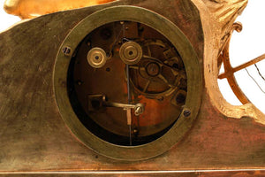 French Neoclassical Revival Gilt-Bronze Ormolu Figural Mantel Clock inside (6719961137309)