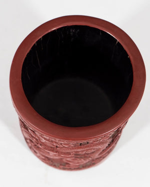 Important Antique Chinese Cinnabar Pot, Daoguang Period (6719679430813)
