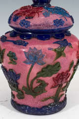 Circa 1890s Late Qing Dynasty Cut-Glass Peking Rose Ginger Jar (6719657279645)