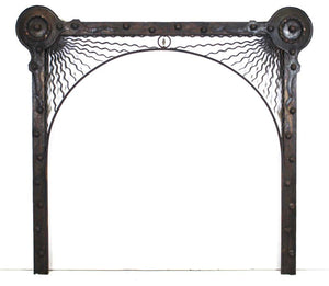 German Aesthetic Movement Fireplace Surround In Hand-Wrought Iron (6720007930013)