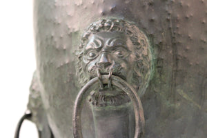 German Jugendstil Period Brass Repousse Amphora With bronze Detailing (6719874990237)