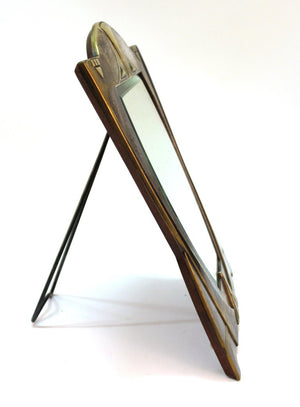 German Jugendstil Silvered Brass Mirror Attributed to Peter Behrens (6719892521117)